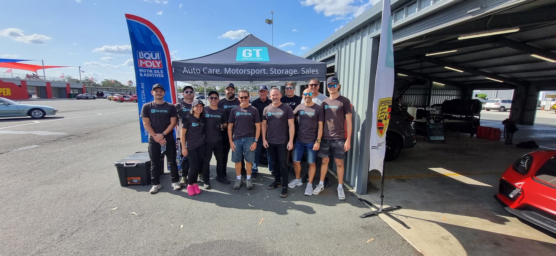 GT Collective team celebrating victory after racing